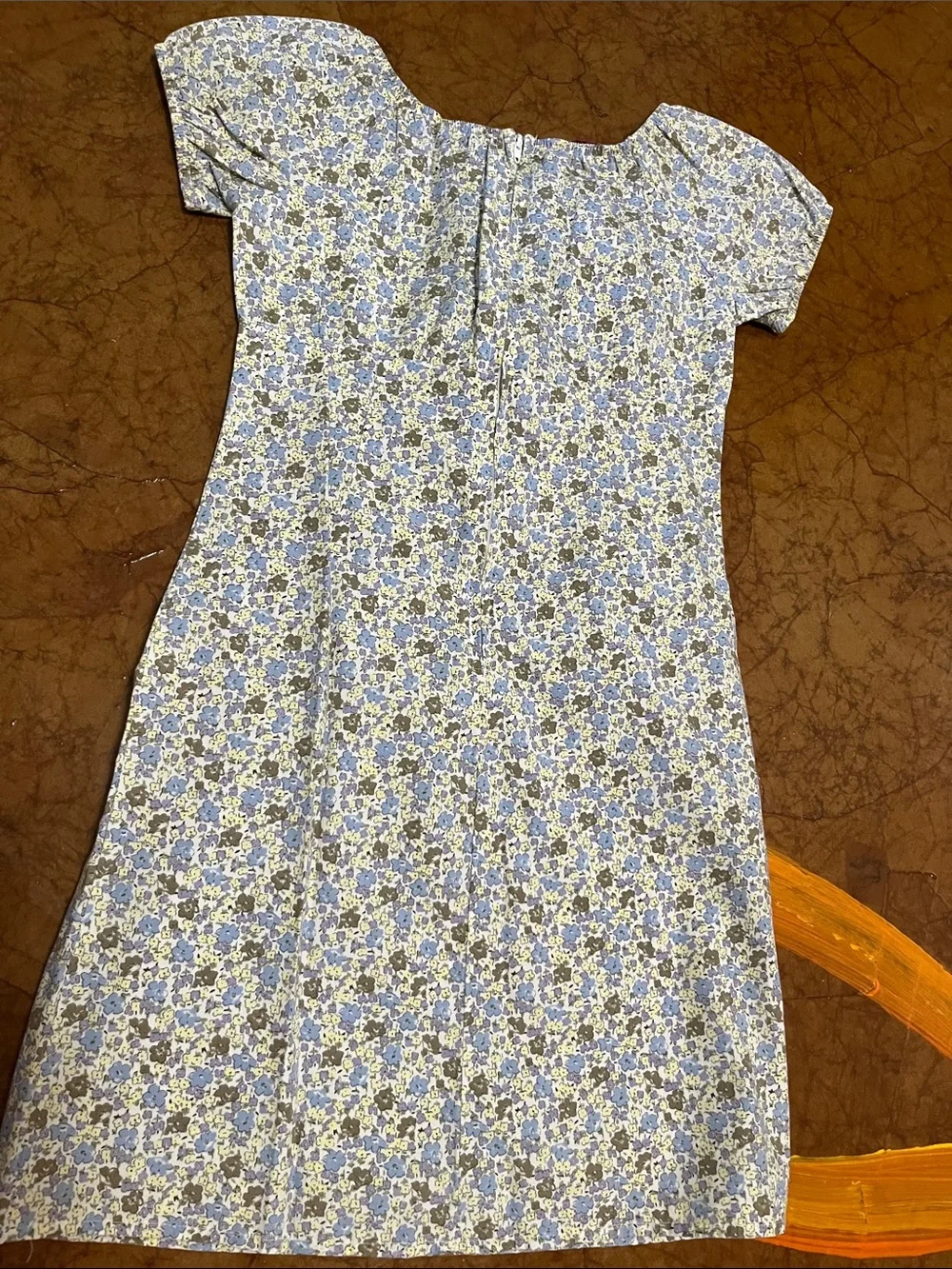 Vintage Esprit Girls' Blue and White Floral Casual Dress size 5